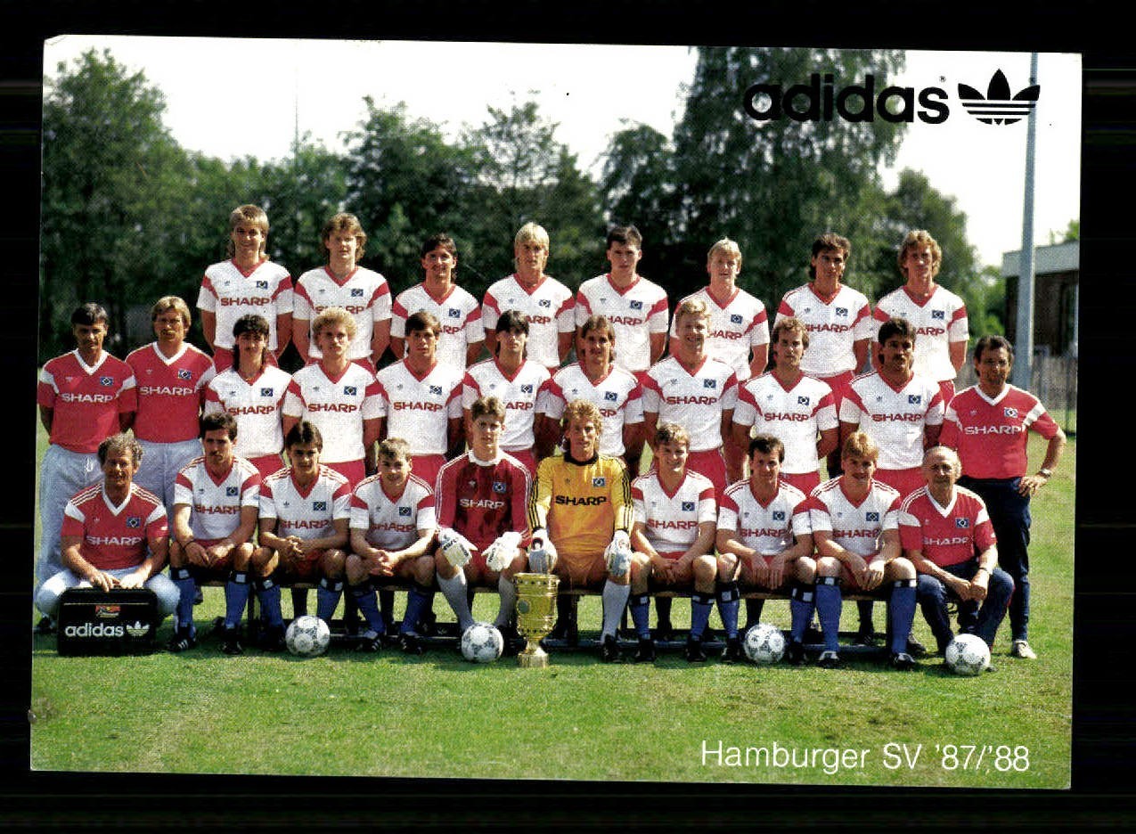 Original team card Hamburger SV 1987-88 without signature