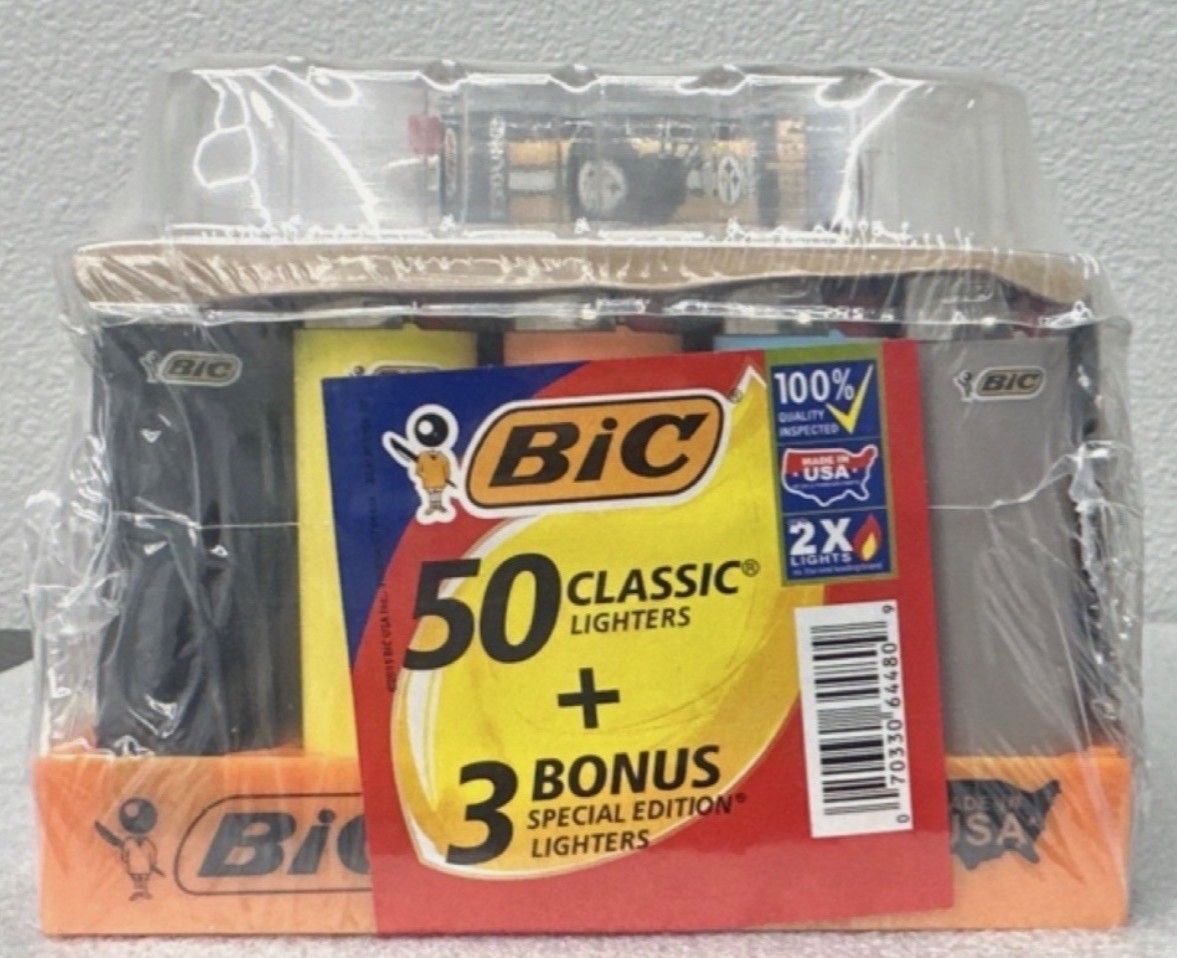 BIC Classic Lighters 50 Pack Multicolor (2 for $85) (+3 BONUS) BIC Classic Lighters 50 Pack Multicolor (2 for $85) (+3 BONUS)