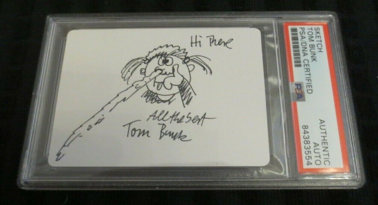 Tom Bunk Garbage Pail Kids sketch signed autographed psa slabbed Mad Magazine
