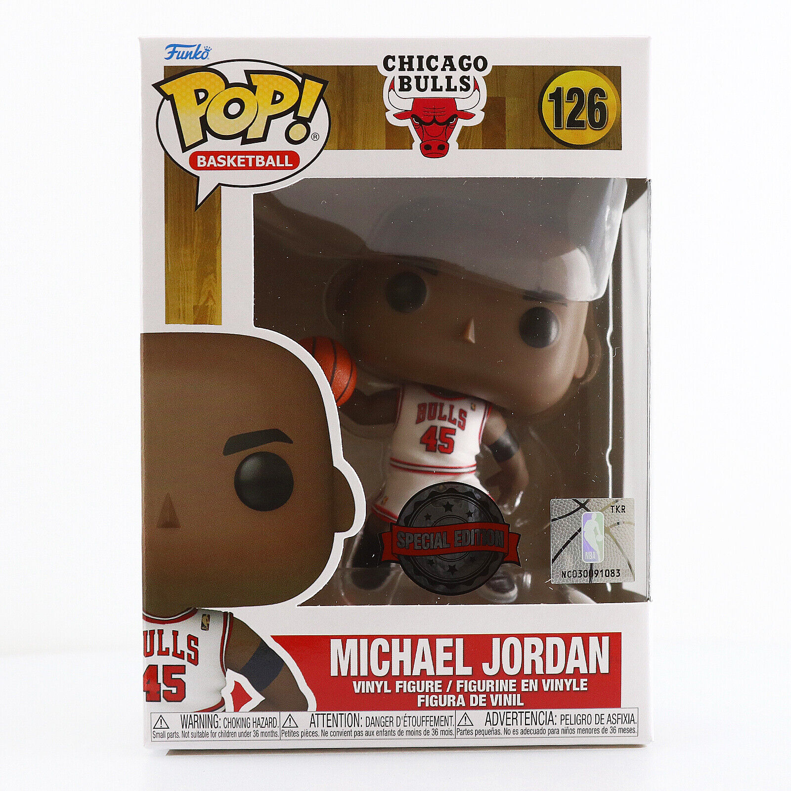 Funko POP NBA Basketball - Michael Jordan (#45 White Jersey) Exclusive MINT