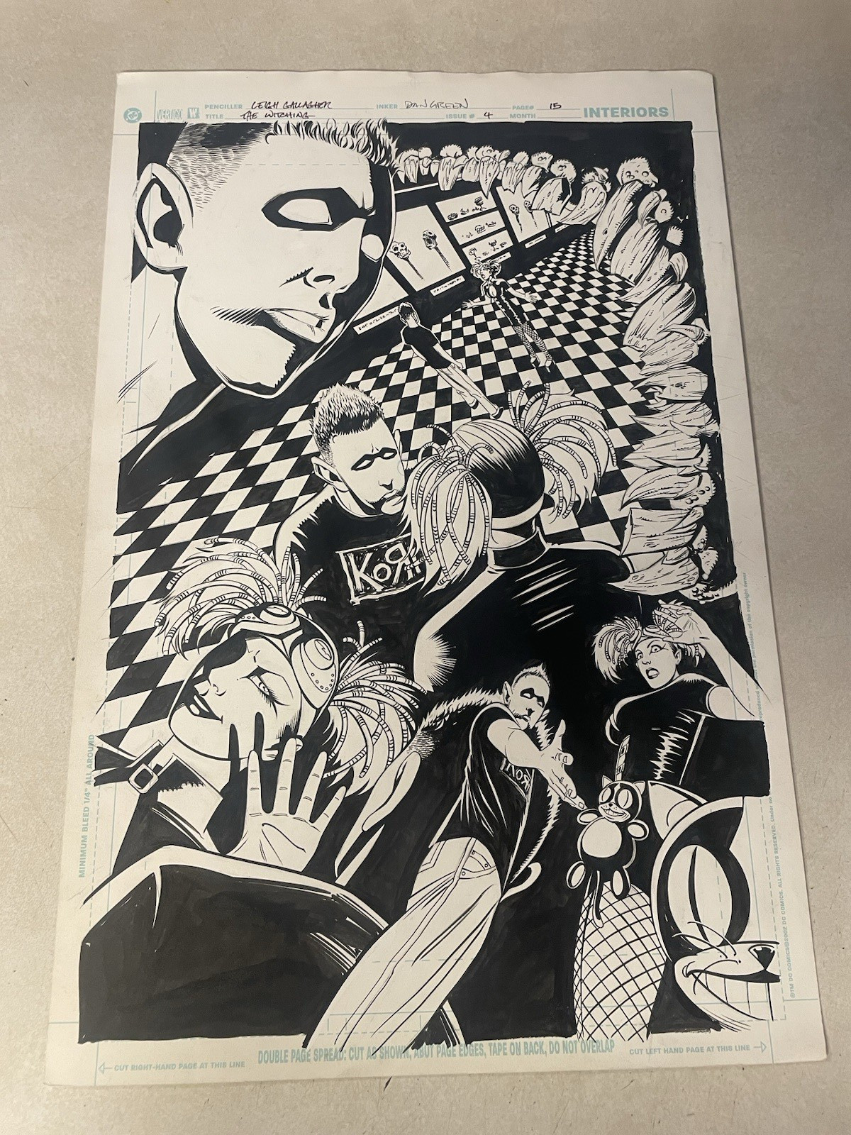 THE WITCHING #3 original comic art 2004 STUNNING SUPER COOL SPLASH Vertigo THE WITCHING #3 original comic art 2004 STUNNING SUPER COOL SPLASH Vertigo