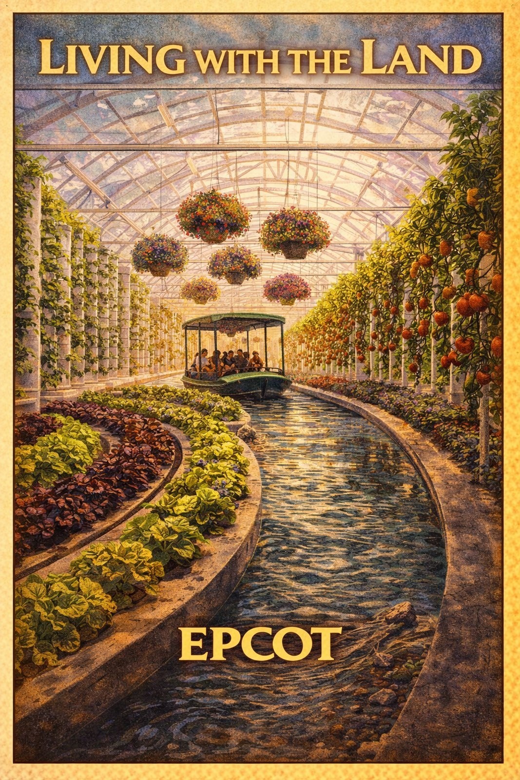 Living with the Land Epcot Attraction Ride Disney Poster Print Wall Art Gift Living with the Land Epcot Attraction Ride Disney Poster Print Wall Art Gift