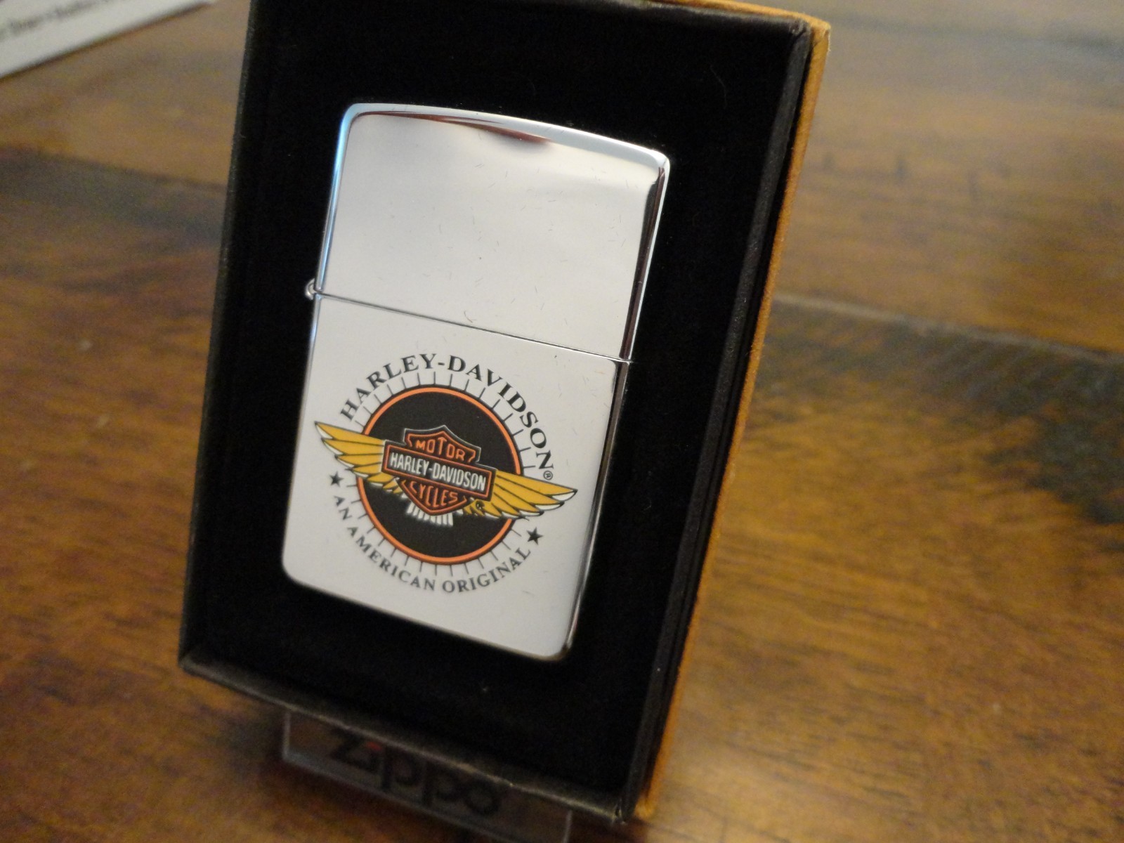 HARLEY DAVIDSON AN AMERICAN ORIGINAL ZIPPO LIGHTER MINT IN BOX 1995