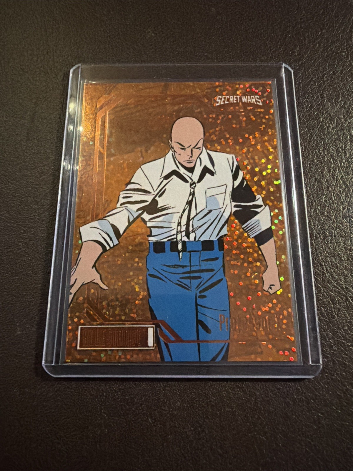 2023 UD Allegiance Marvel Secret Wars 1984 Professor X Orange Glitter /199