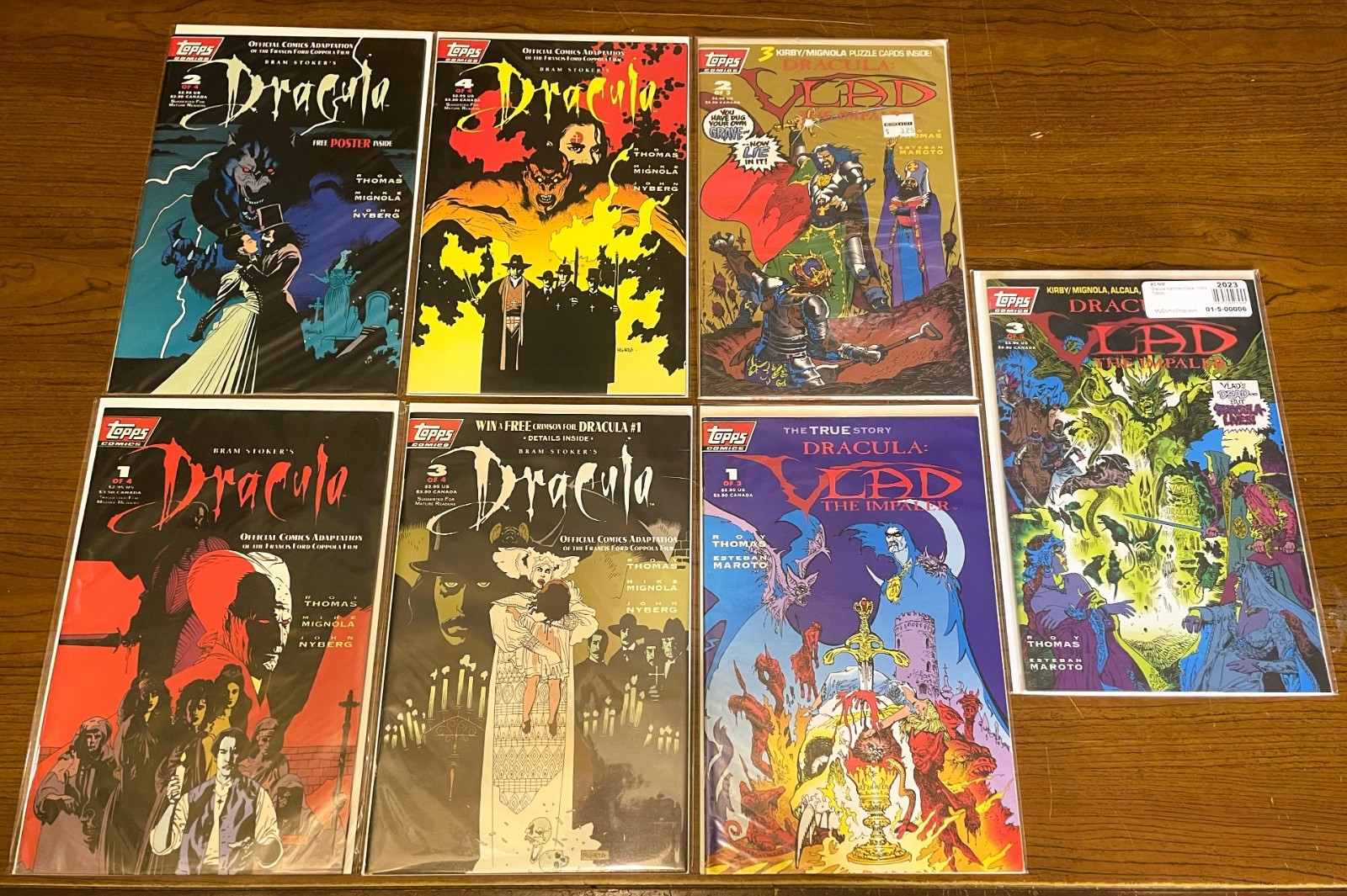 Bram Stoker's Dracula Lot #1-4 & Dracula: Vlad The Impaler # 1-3 Topps Comics Bram Stoker's Dracula Lot #1-4 & Dracula: Vlad The Impaler # 1-3 Topps Comics