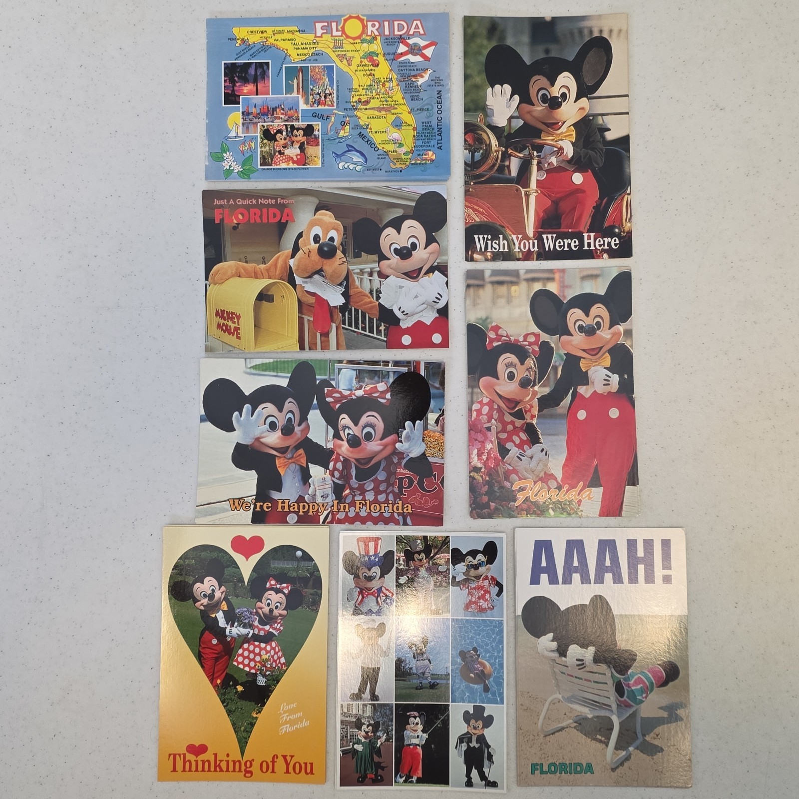 Lot of 8 Vintage Disney Postcards Mickey Mouse Minnie Florida NOS Lot of 8 Vintage Disney Postcards Mickey Mouse Minnie Florida NOS