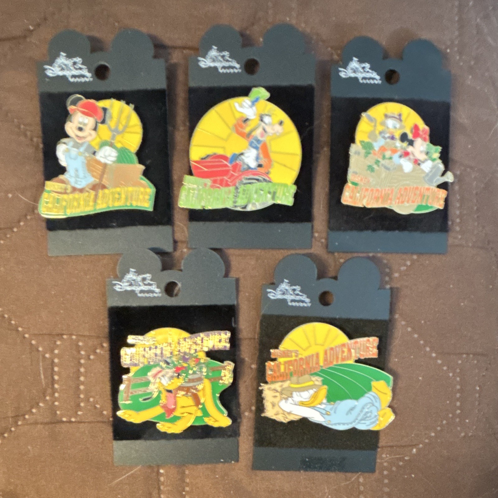 RETIRED Disneyland Resorts Exclusive 2001 DCA Bountiful Harvest Pin Set of 5 RETIRED Disneyland Resorts Exclusive 2001 DCA Bountiful Harvest Pin Set of 5