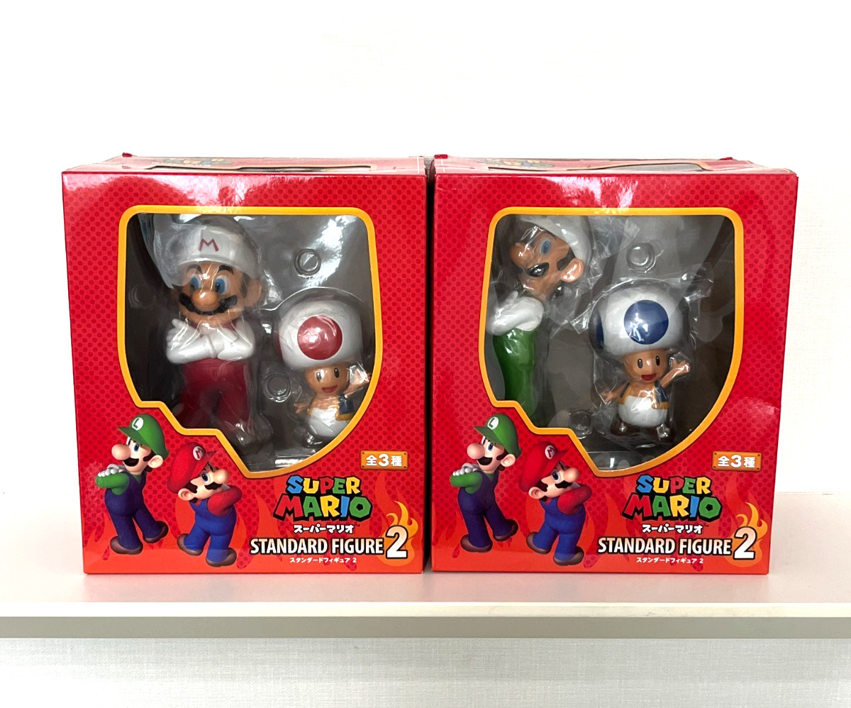 Super Mario Standard Figure 2 Fire Mario Luigi Blue Red Toad Set Nintendo Japan Super Mario Standard Figure 2 Fire Mario Luigi Blue Red Toad Set Nintendo Japan