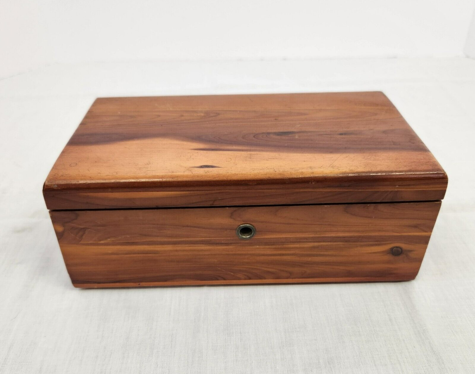Lane Mini Cedar Jewelry Trinket Box granny core cottage core Wood No Key