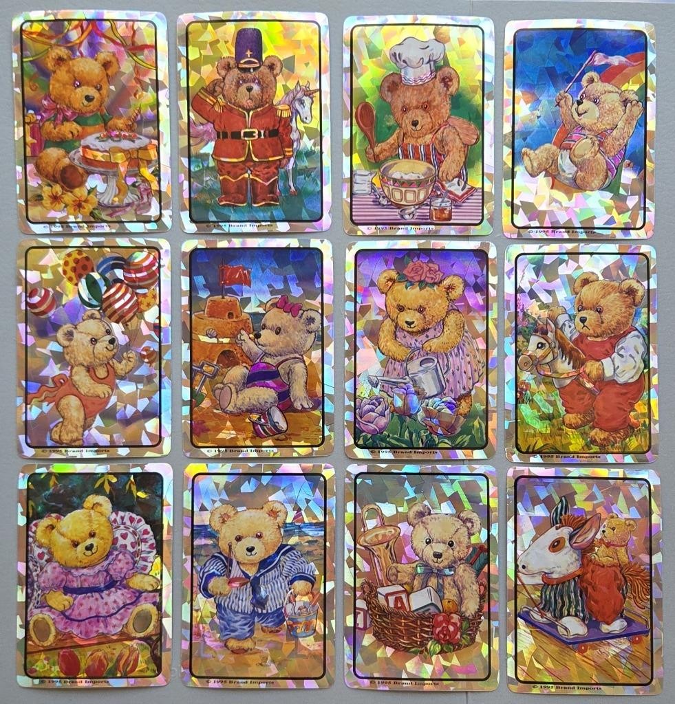 12 VTG 1995 Teddy Bear Vending Machine Stickers by Brand Imports Collectible NOS