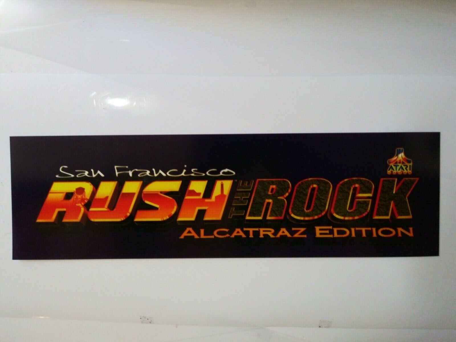 San Francisco Rush the Rock Alcatraz Dedicated Arcade Marquee – 24.5″ x 7″