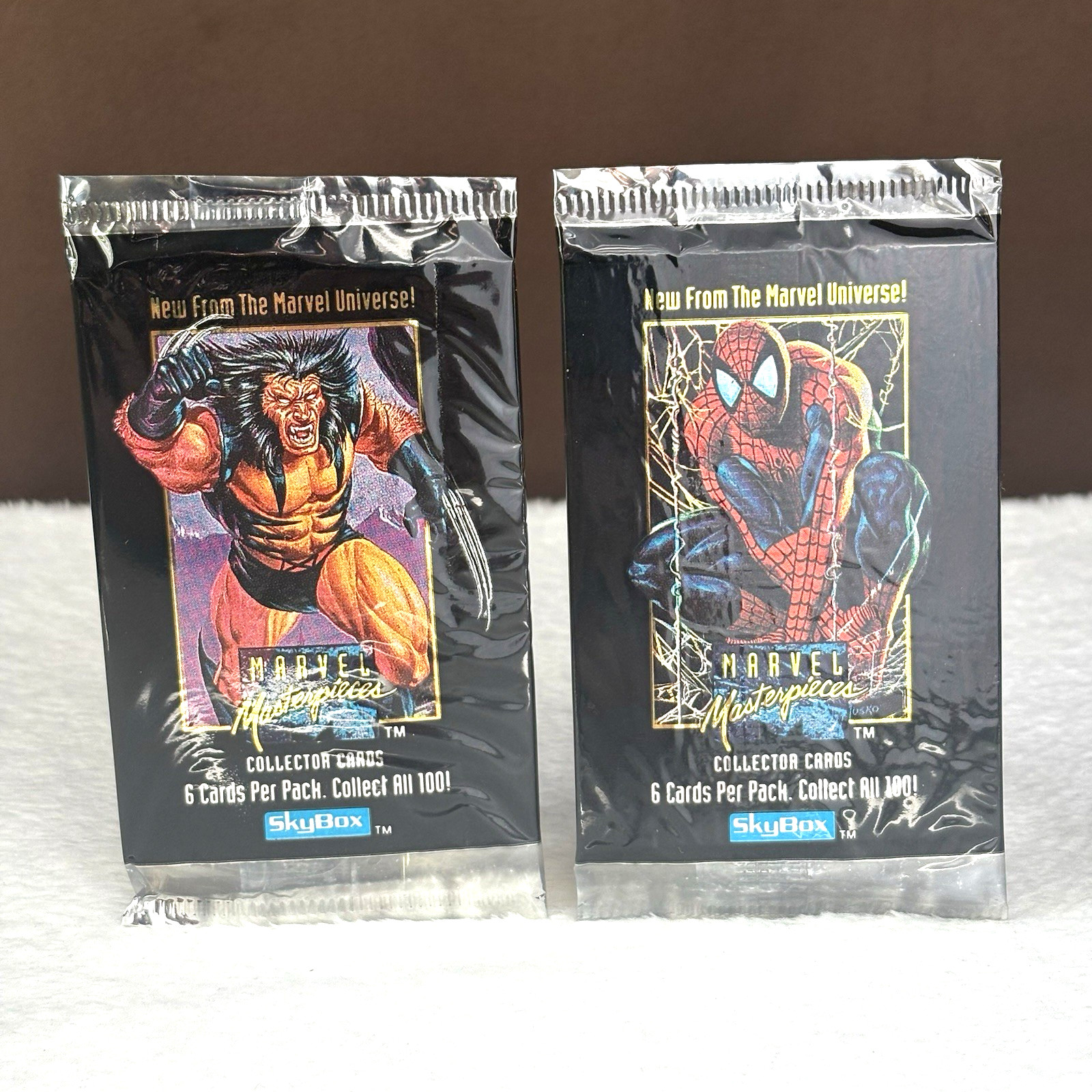 SET OF TWO Vtg 1992 SkyBox Marvel Masterpieces Trading Card Packs NEW & SEALED SET OF TWO Vtg 1992 SkyBox Marvel Masterpieces Trading Card Packs NEW & SEALED
