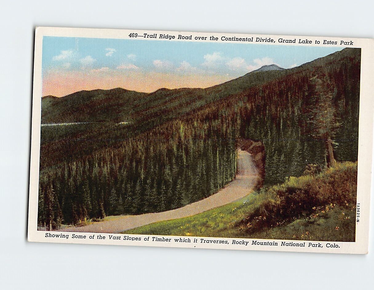 Postcard Trail Ridge Road Continental Divide Rocky Mountain National Park CO USA