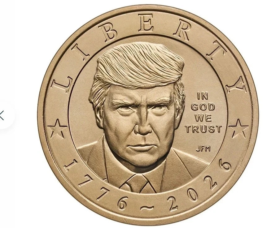 2026 P President Trump Semiquincentennial $1 Coin IN HAND 2026 P President Trump Semiquincentennial $1 Coin IN HAND
