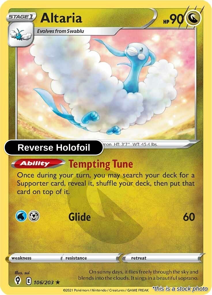 Altaria : SWSH07 Reverse Holofoil - 106/203 Lightly Played Altaria : SWSH07 Reverse Holofoil - 106/203 Lightly Played
