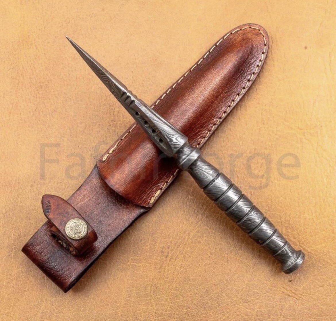 Handmade DAMASCUS STEEL Hunting Dagger Survival Boot KNIFE Full Tang Combat Handmade DAMASCUS STEEL Hunting Dagger Survival Boot KNIFE Full Tang Combat