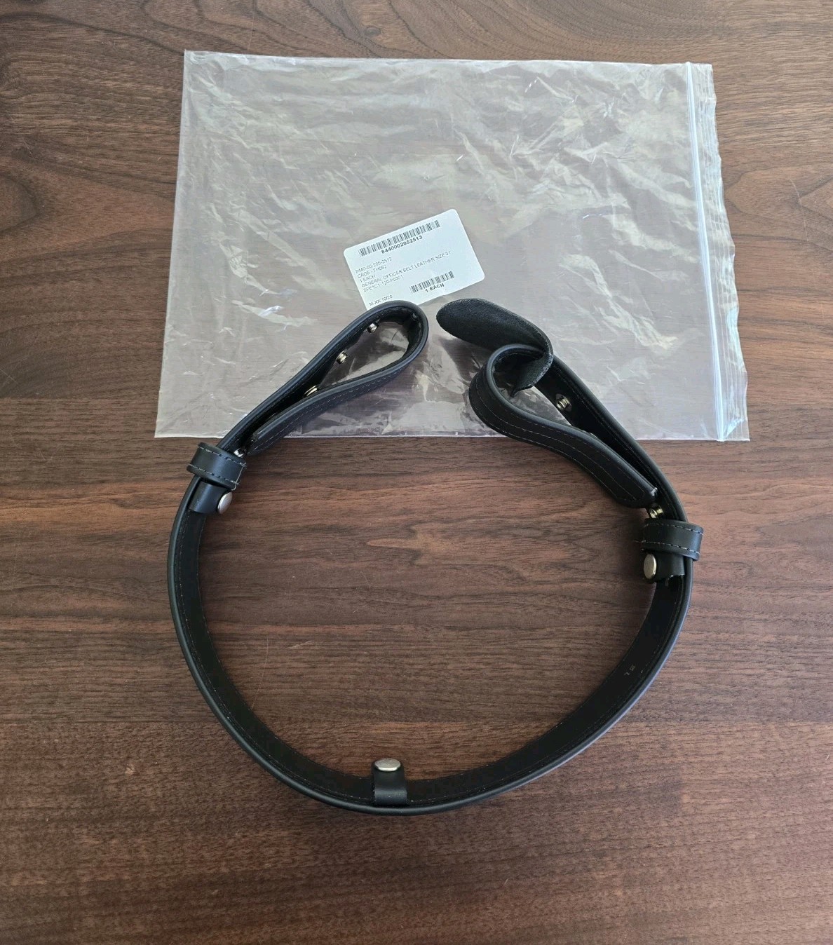USGI GENERAL OFFICERS BELT BLACK 31" NEW LEATHER W SNAPS AND KEEPS NO BUCKLE USGI GENERAL OFFICERS BELT BLACK 31" NEW LEATHER W SNAPS AND KEEPS NO BUCKLE