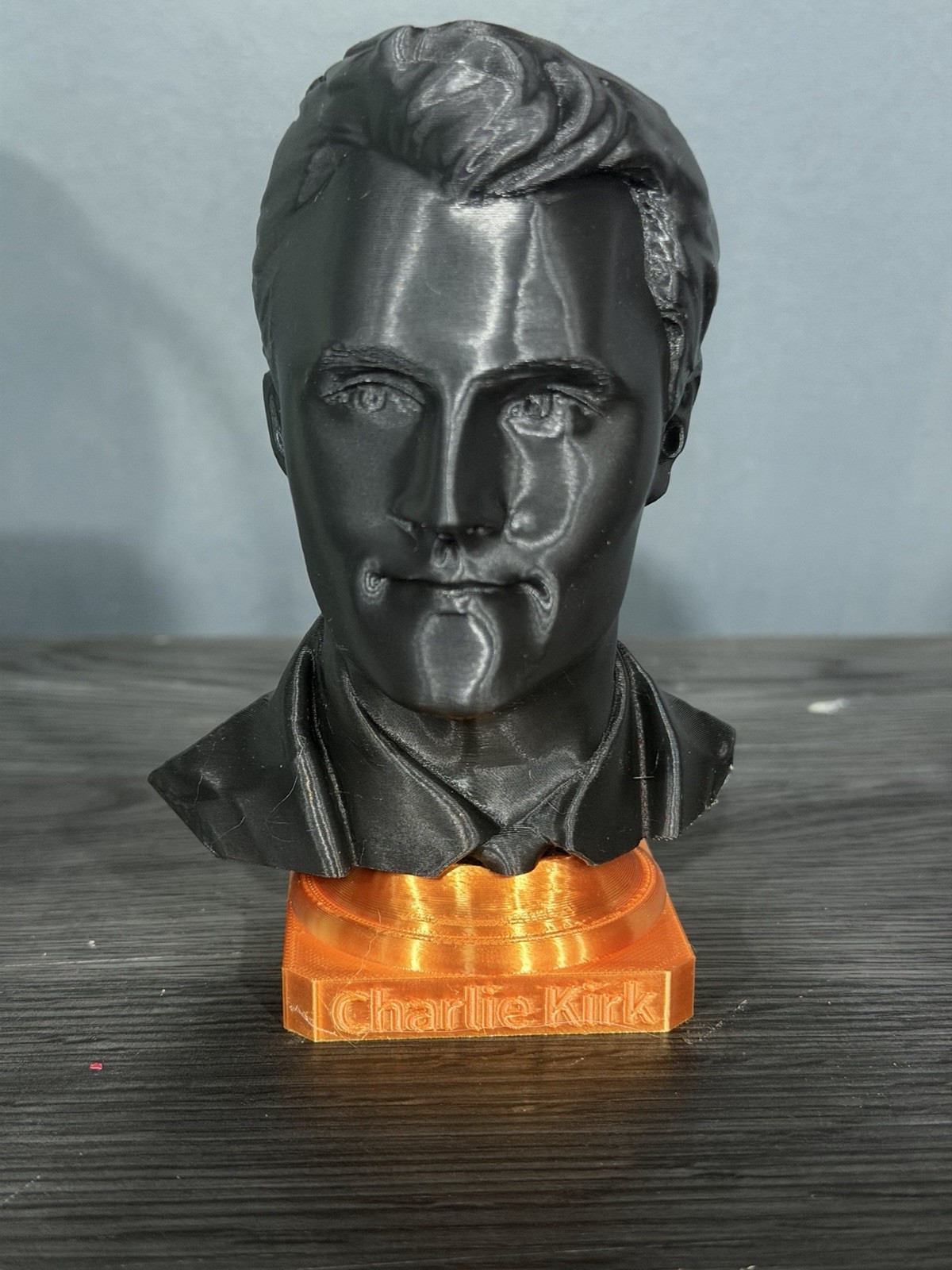 Charlie Kirk Bust Black/Gold Freestanding Tribute TPUSA Charlie Kirk Bust Black/Gold Freestanding Tribute TPUSA