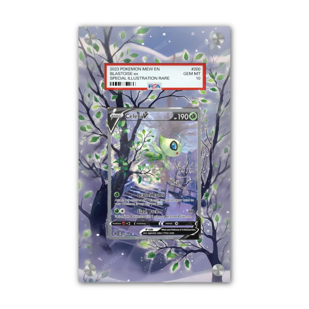 Celebi V 245/264 - PSA Pokémon Extended Artwork Display Case Celebi V 245/264 - PSA Pokémon Extended Artwork Display Case