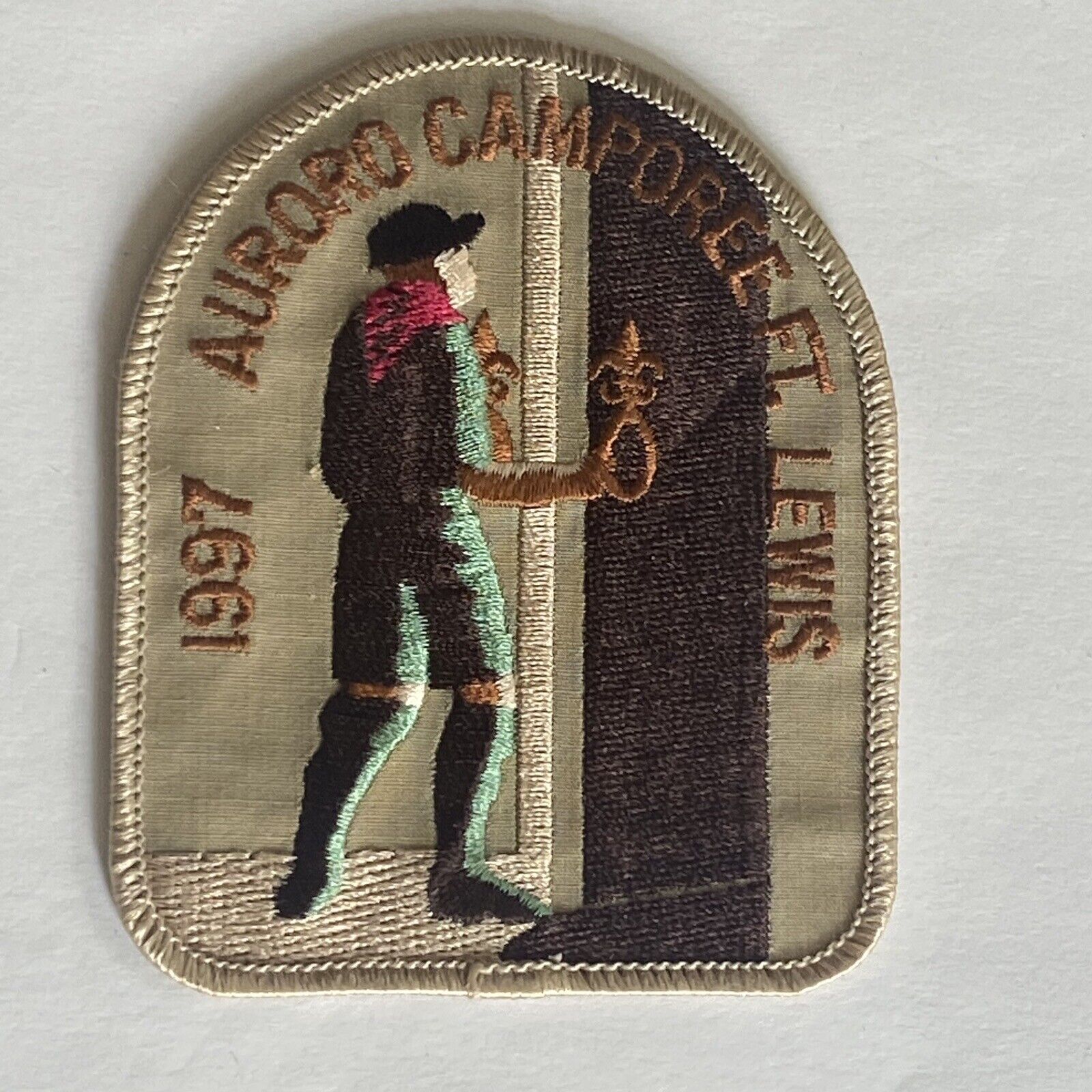 Vintage 1997 BOY SCOUTS OF AMERICA Patch Auroro Camporee Ft. Lewis
