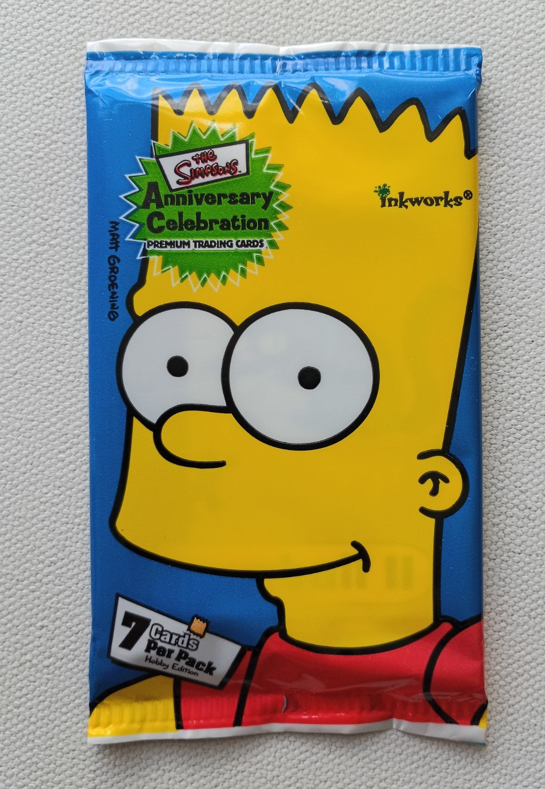 INKWORKS THE SIMPSONS TRADING CARDS FACTORY SEALED PACK BART SIMPSON WRAPPER INKWORKS THE SIMPSONS TRADING CARDS FACTORY SEALED PACK BART SIMPSON WRAPPER