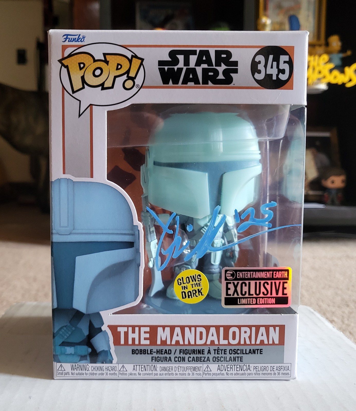 William O'Neill artist of the Mandalorian Signed Autograph Funko SWAU stickerCOA