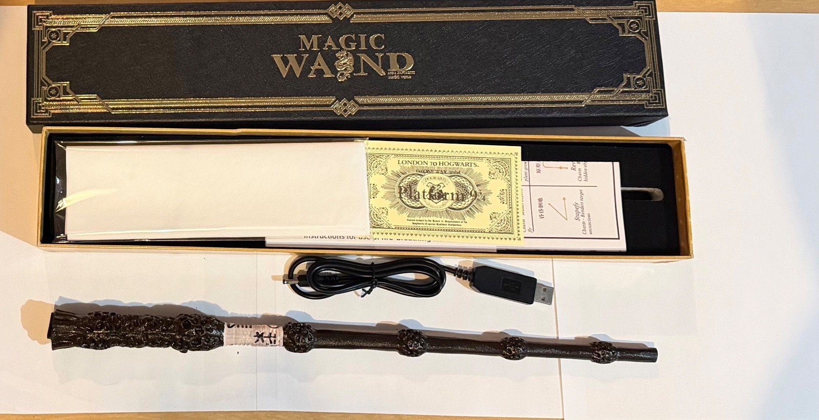 HARRY POTTER ( Deluxe DUMBLEDORE VERSION) Magic wand that shoots fireballs USA HARRY POTTER ( Deluxe DUMBLEDORE VERSION) Magic wand that shoots fireballs USA