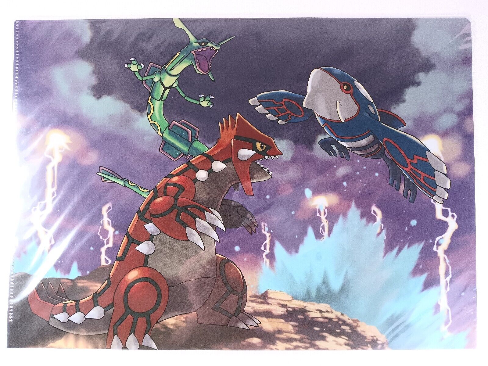Rayquaza Kyogre Groudon Pokemon Center Game Artworks Clear File From Japan F/S
