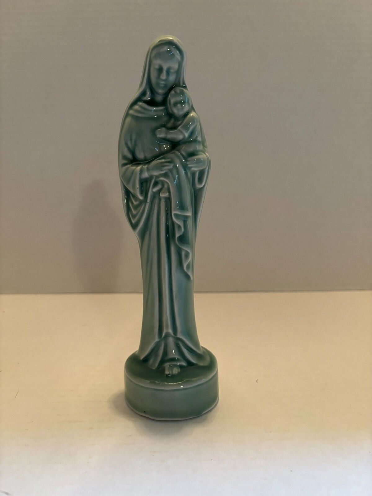 Vintage Ceramic Figurine of Madonna and Child Made in Korea
