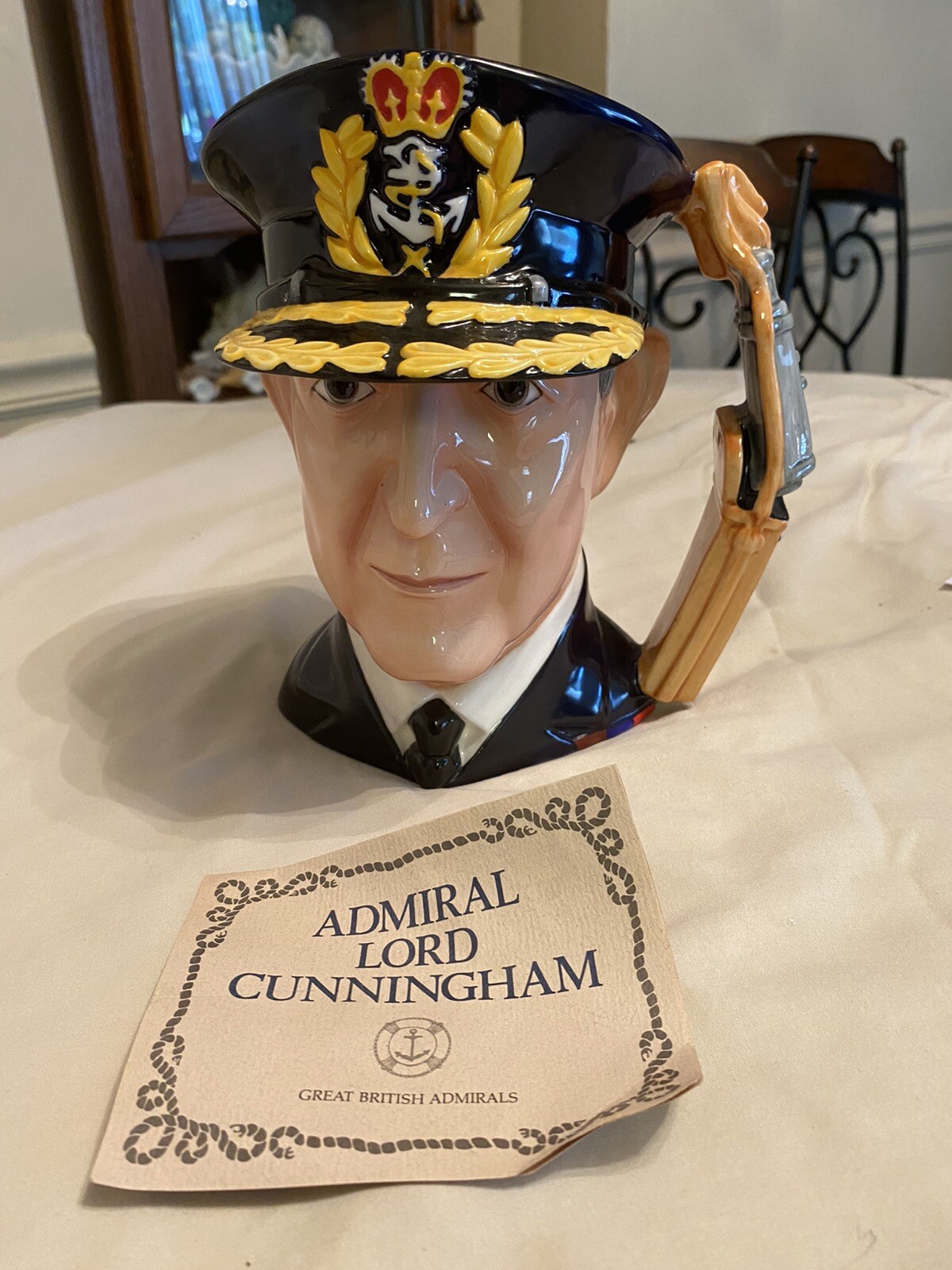 Vtg Franklin Mint MARITIME TRUST ADMIRAL LORD CUNNINGHAM Porcelain Mug WW1 i9 Vtg Franklin Mint MARITIME TRUST ADMIRAL LORD CUNNINGHAM Porcelain Mug WW1 i9