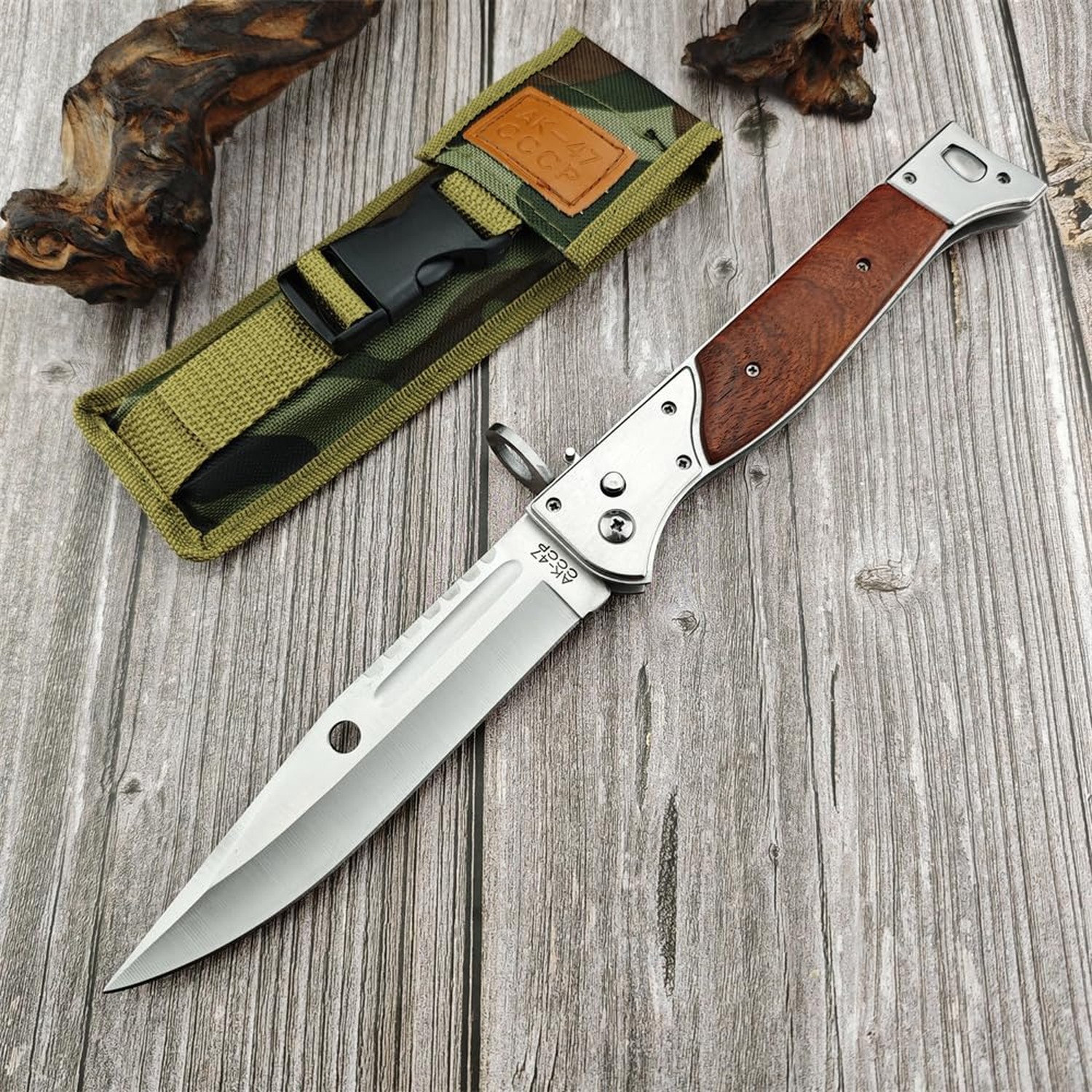 13'' AK 47 CCCP Pocket Knife with Slide Safety Lock,Portable Utility Fold 13'' AK 47 CCCP Pocket Knife with Slide Safety Lock,Portable Utility Fold