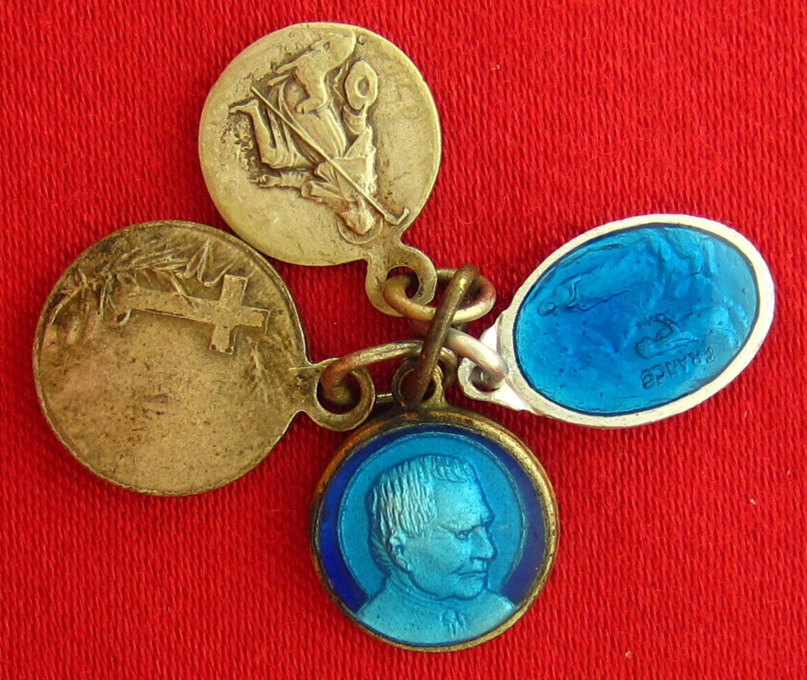 Vintage MARY JESUS Medals SAINT BOSCO HUBERT JOHN Medals Religious BOUIX AP Mini