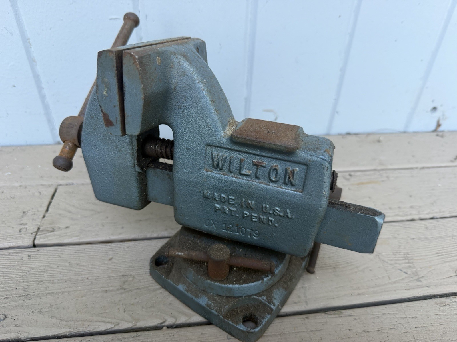 Vintage Wilton Bench Jaws Swivel Base Heavy Duty Vice Ux 121079 Vintage Wilton Bench Jaws Swivel Base Heavy Duty Vice Ux 121079
