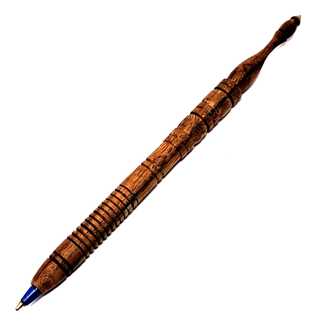 Handcrafted Wooden Pen - Minaret Design (Blue Ink)