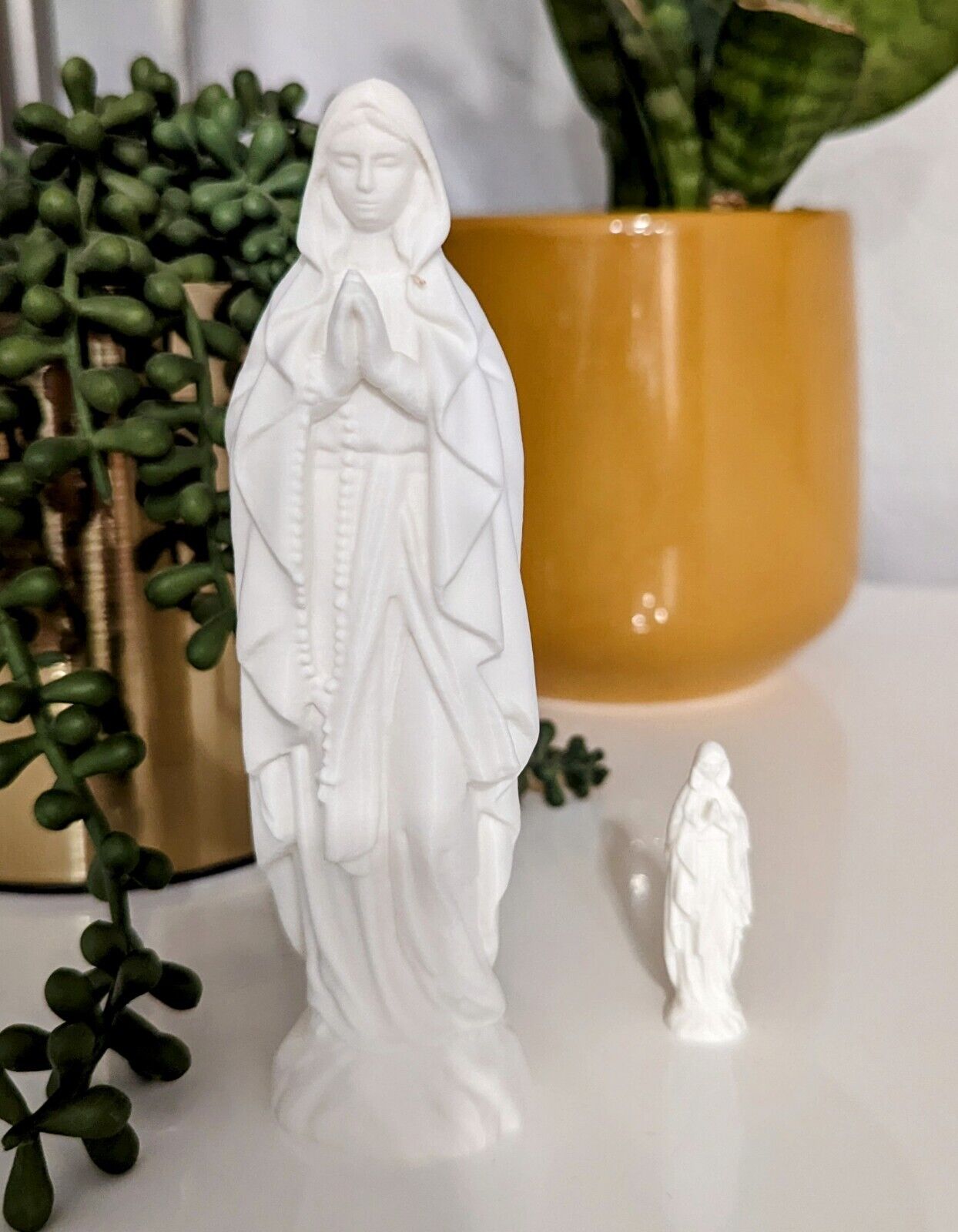Mother Mary Sculpture Statue - Blessed Virgin Mother Mary - Handmade - 6in