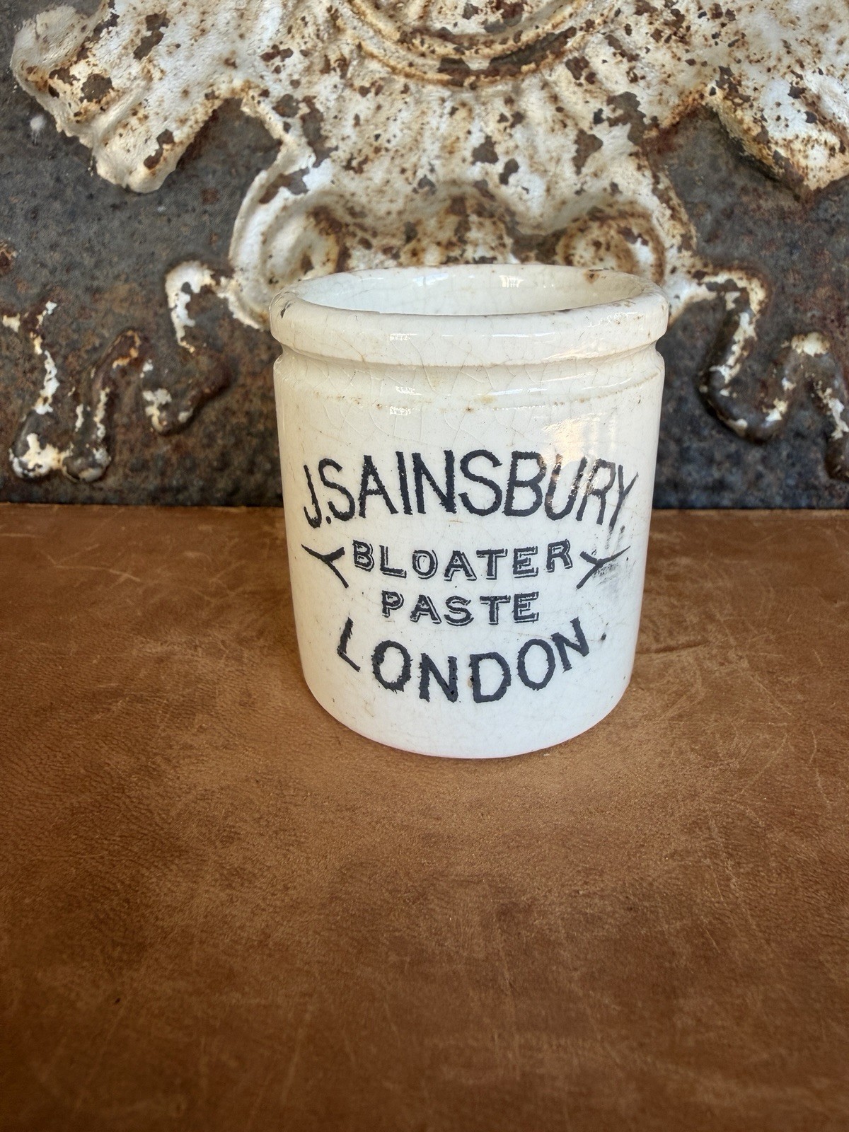 Rare Early Design – J. Sainsbury Bloater Paste -London – c. 1880s – Antique Eng Rare Early Design – J. Sainsbury Bloater Paste -London – c. 1880s – Antique Eng