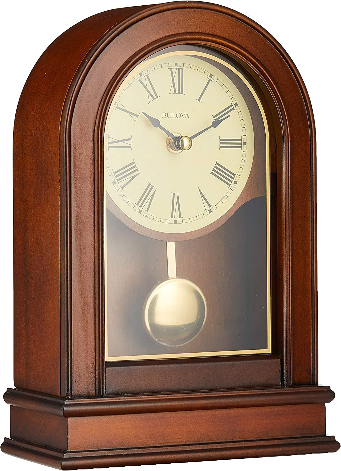 B7467 Hardwick Clock, Table Top, Walnut Brown