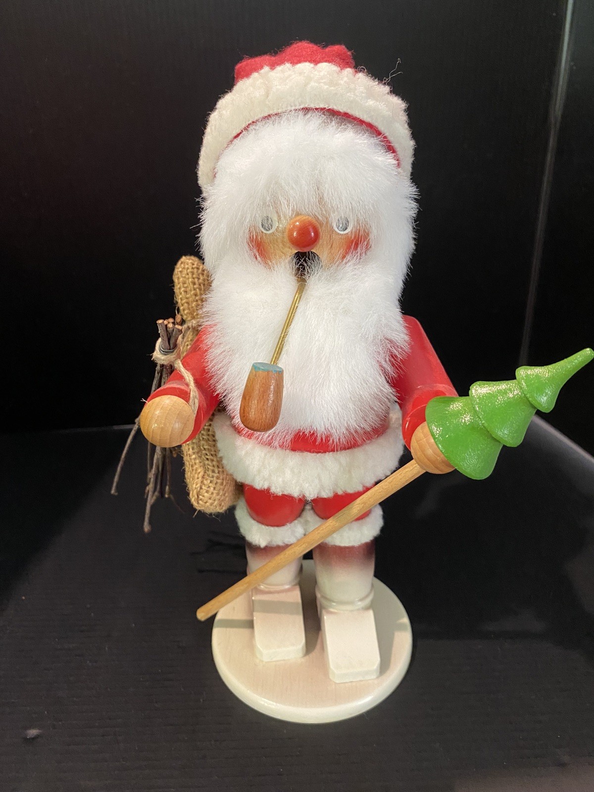 Vintage Steinbach German Santa Claus Smoker Wooden Figurine Vintage Steinbach German Santa Claus Smoker Wooden Figurine