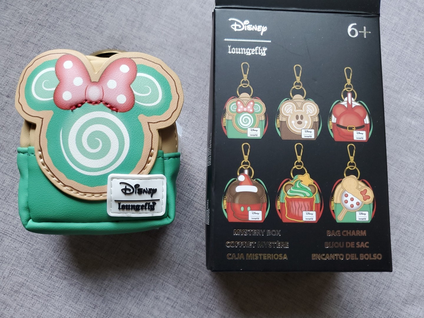 Loungefly Disney Mickey & Minnie Mouse Christmas Bag Charm Minnie Sugar Cookie