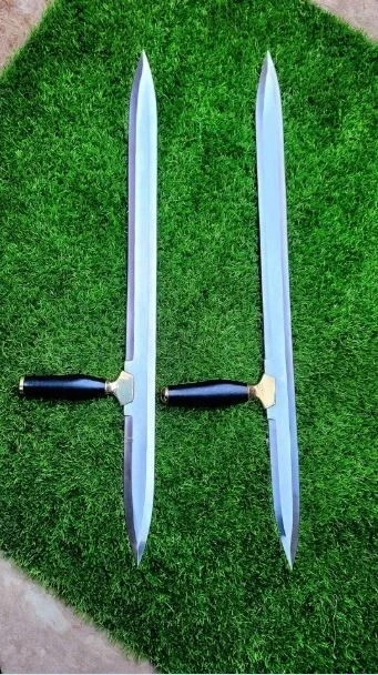 Lot of-2 Hand Forged hellboy kroenen Stainless steel Sword knife with sheath Lot of-2 Hand Forged hellboy kroenen Stainless steel Sword knife with sheath