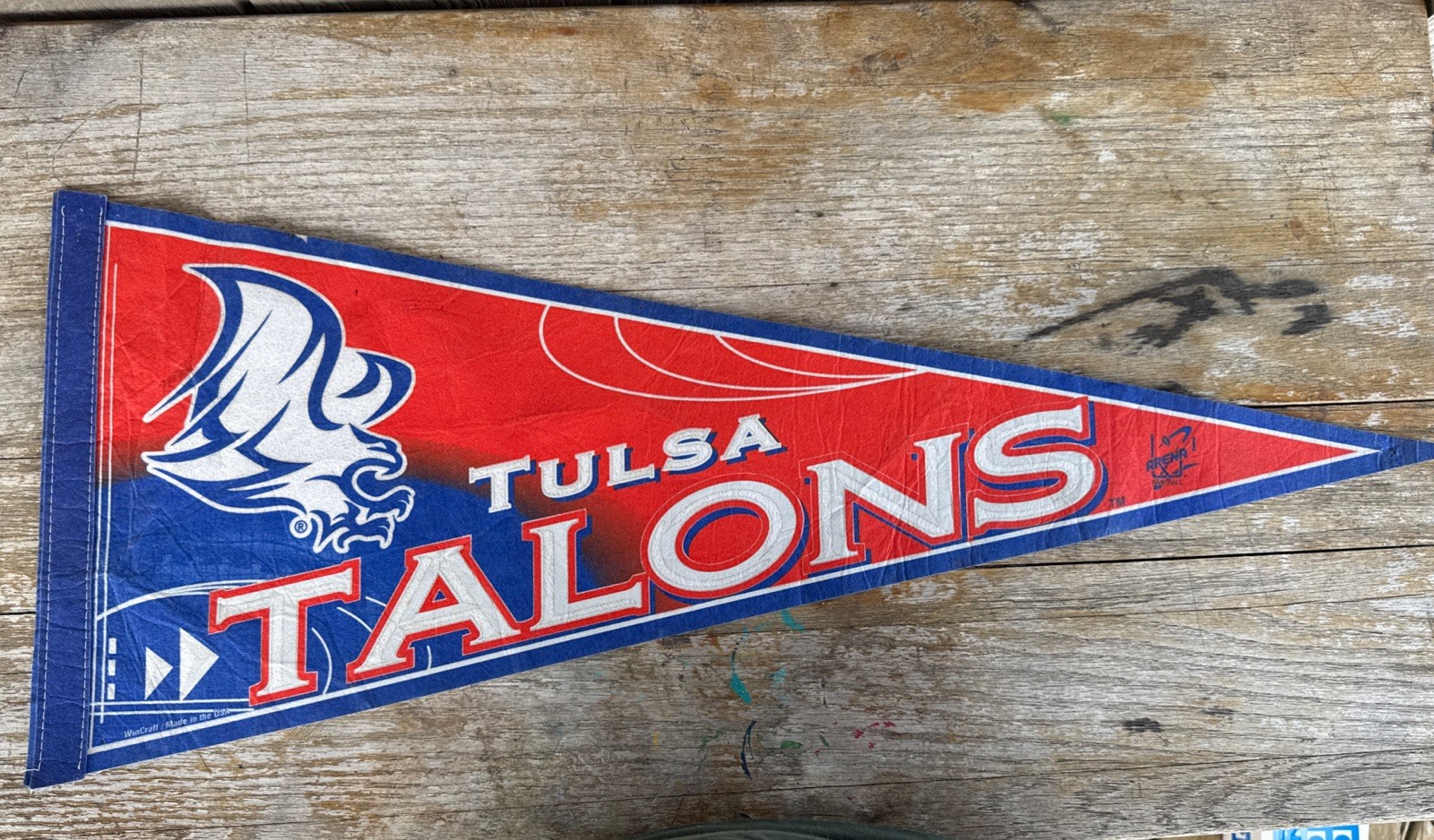 Vintage Arena 2 Tulsa Talons Wincraft Pennant Football Defunct Vintage Arena 2 Tulsa Talons Wincraft Pennant Football Defunct