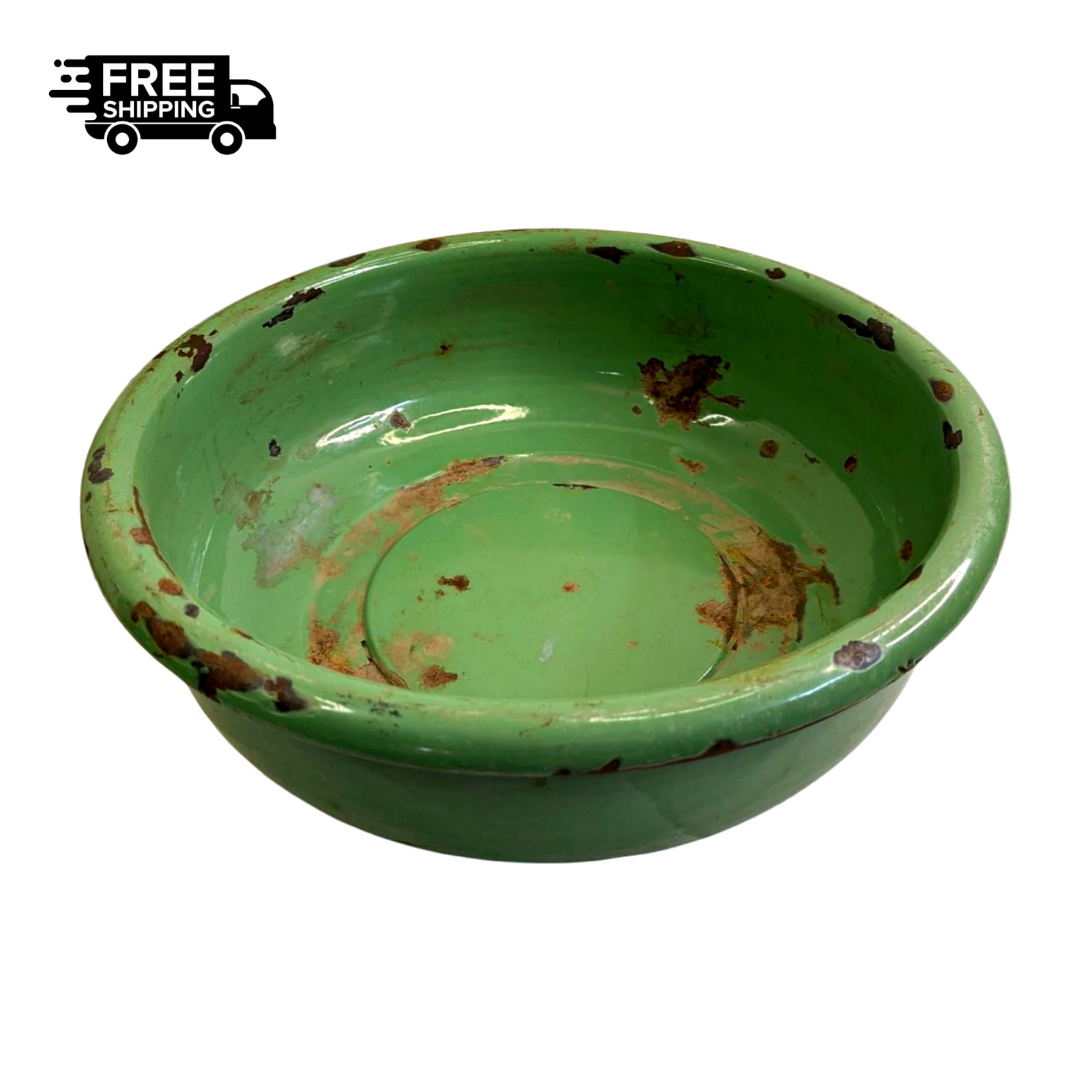 Vintage Green Enamel Bowl Tub: Rustic Farmhouse Kitchen Decor Vintage Green Enamel Bowl Tub: Rustic Farmhouse Kitchen Decor