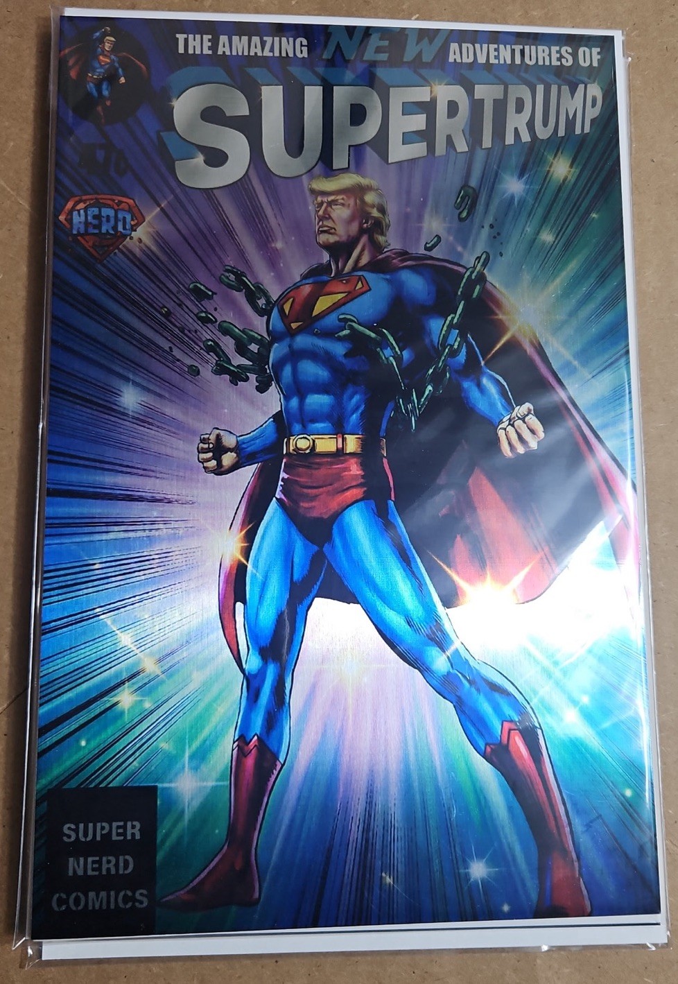 RARE REMASTERED SILVER Metal Donald Trump SUPERMAN 233 ORIGINAL Homage COMIC RARE REMASTERED SILVER Metal Donald Trump SUPERMAN 233 ORIGINAL Homage COMIC