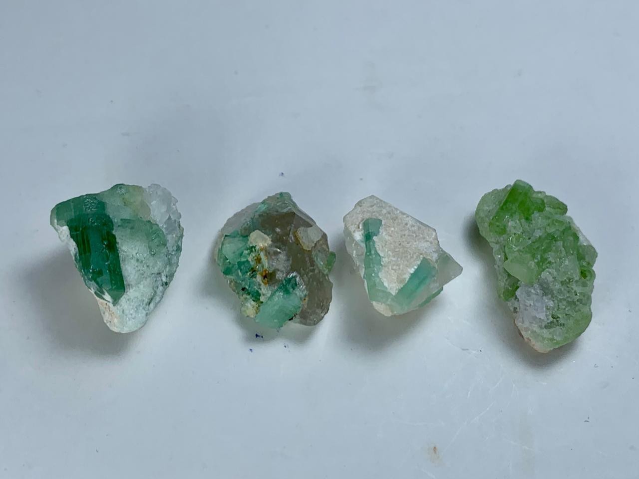 73 Carat Beautiful 4Piece Tourmaline Crystal Bunch With Quartz from Afghanistan 73 Carat Beautiful 4Piece Tourmaline Crystal Bunch With Quartz from Afghanistan