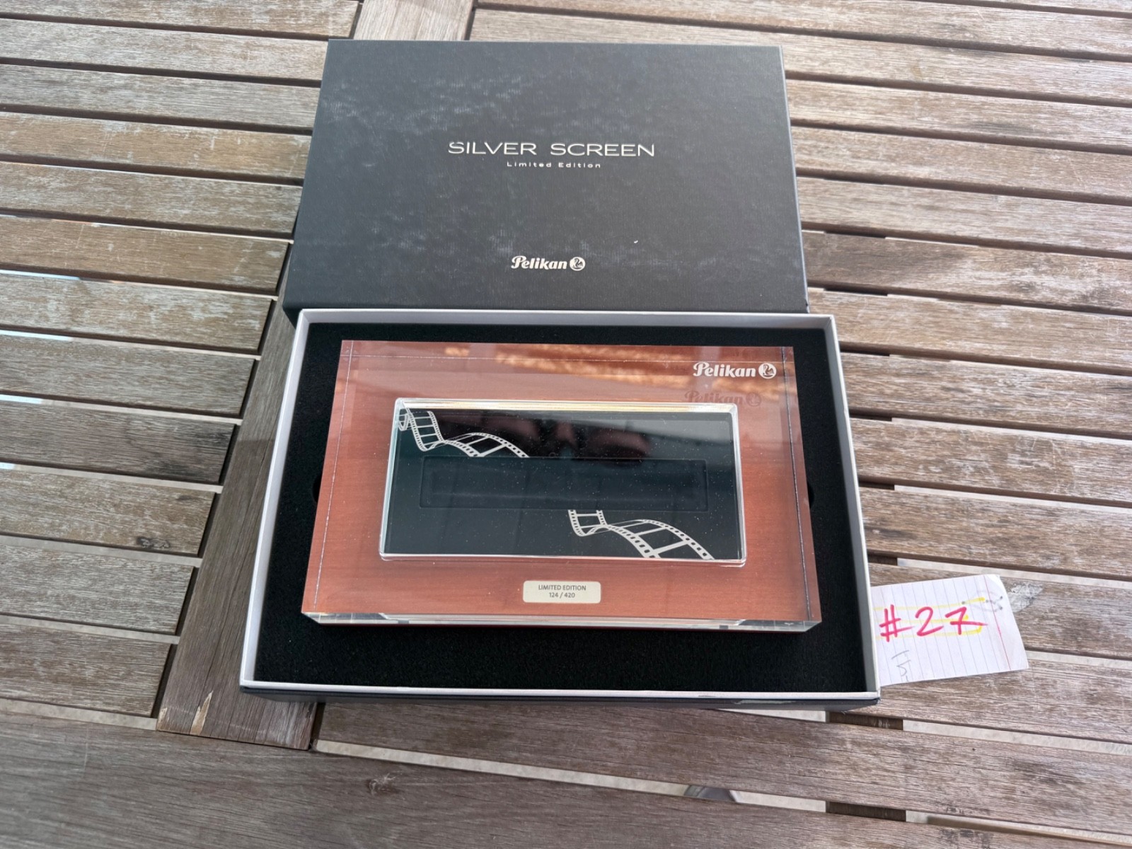 Pelikan M1000 Silver Screen Limited Edition 18C Fountain DISPLAY CASE ONLY #27 Pelikan M1000 Silver Screen Limited Edition 18C Fountain DISPLAY CASE ONLY #27
