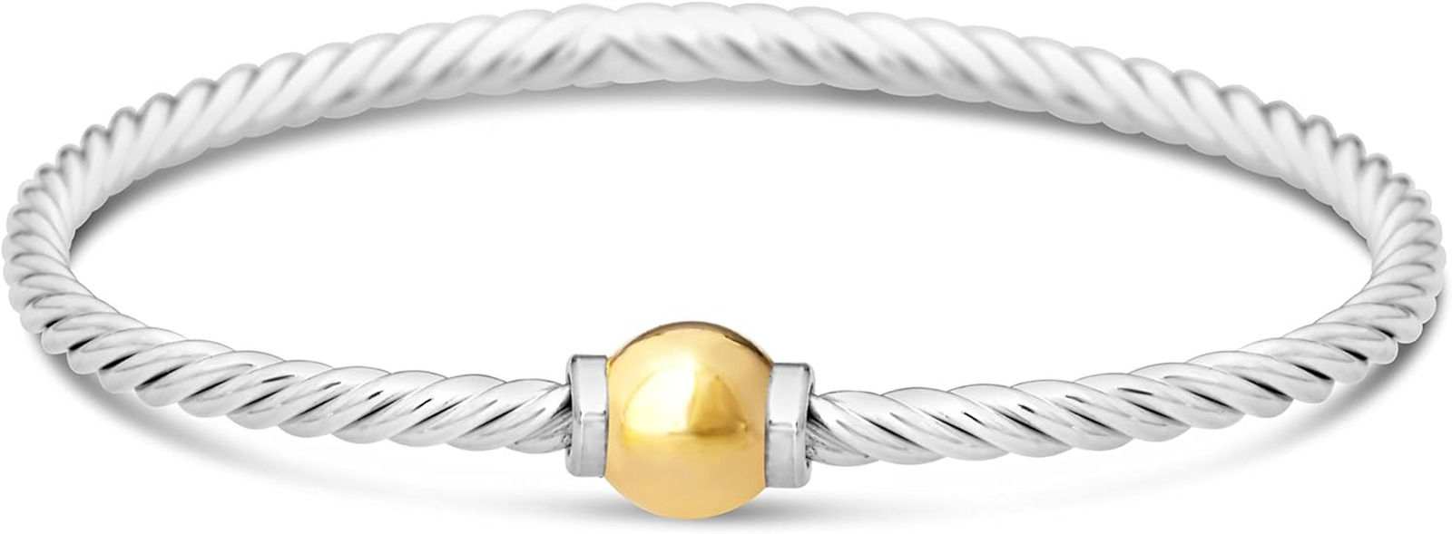 Beach Ball Twist Bracelet from Cape Cod Two-Tone 14K Solid Ball Gold and 925 Ste