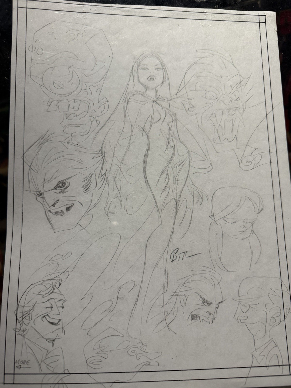 Bruce Timm Original Art (19 Character Front And Back Dual Signed) Bruce Timm Original Art (19 Character Front And Back Dual Signed)