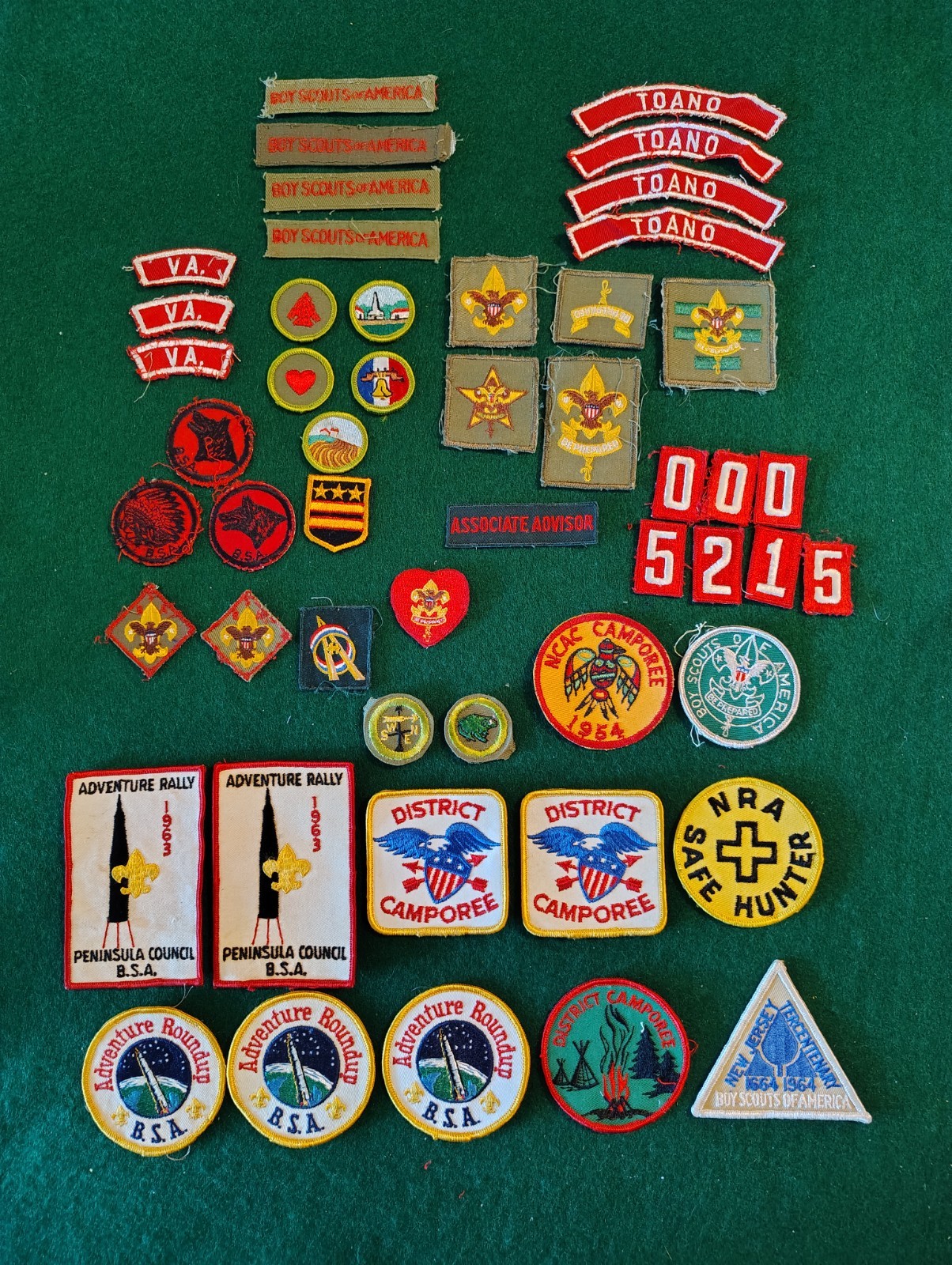 Vintage 1950s 1960s Boy Scout Patch Lot of 51 Toano VA Space Rocket Camporee BSA