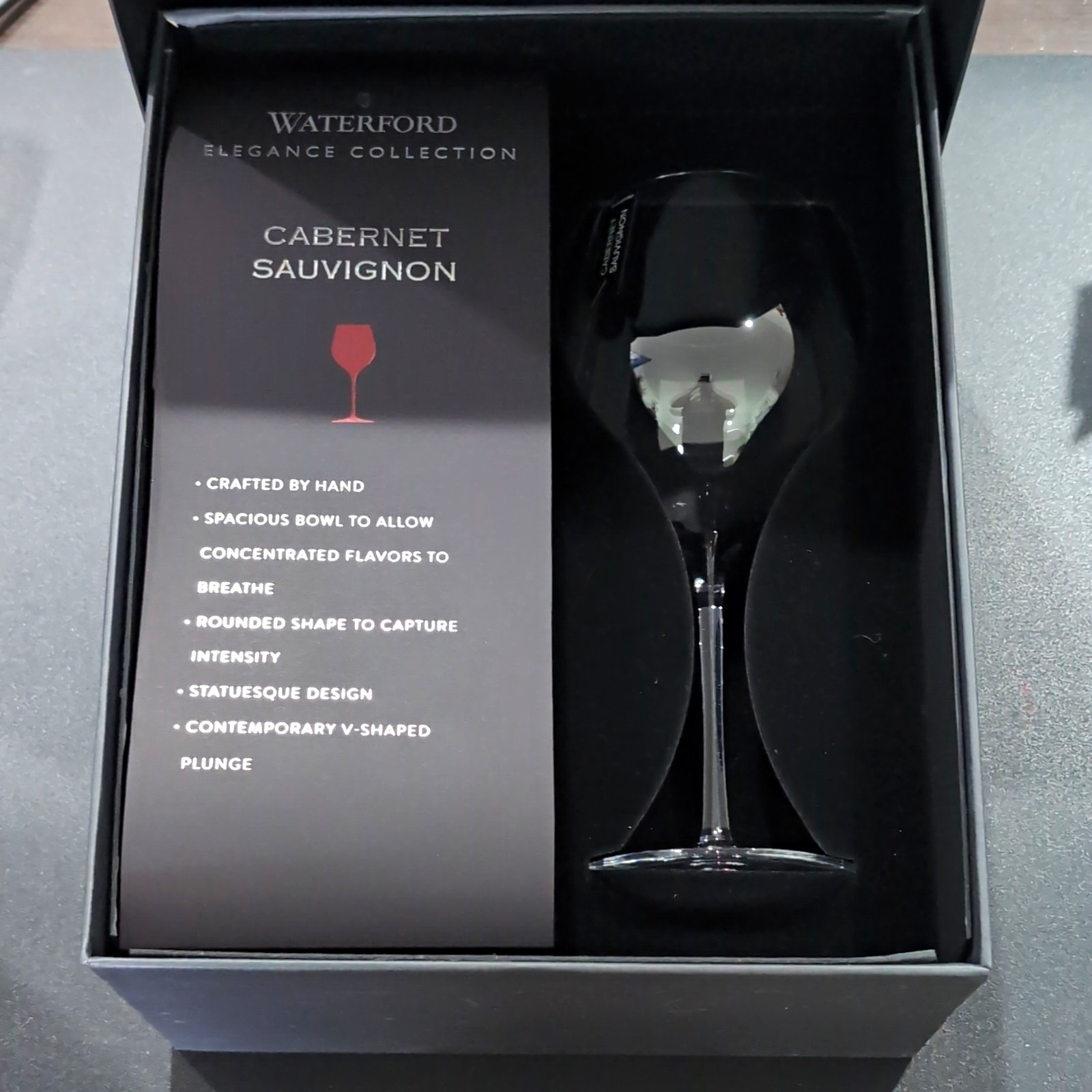 Waterford Elegance Cabernet Sauvignon Crystal Wine Glasses Set of 2 w/Box Waterford Elegance Cabernet Sauvignon Crystal Wine Glasses Set of 2 w/Box