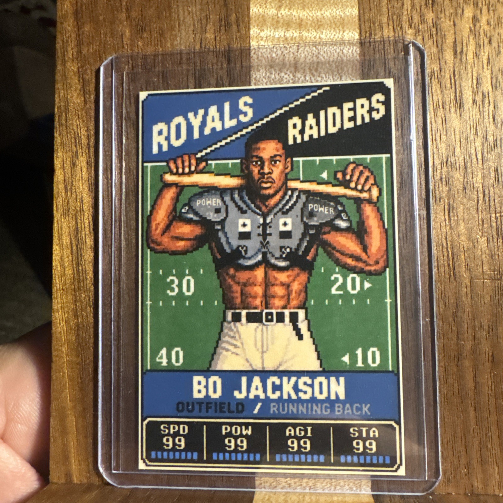 Bo Jackson Raiders Royals Parody Art Card /99 Bo Jackson Raiders Royals Parody Art Card /99